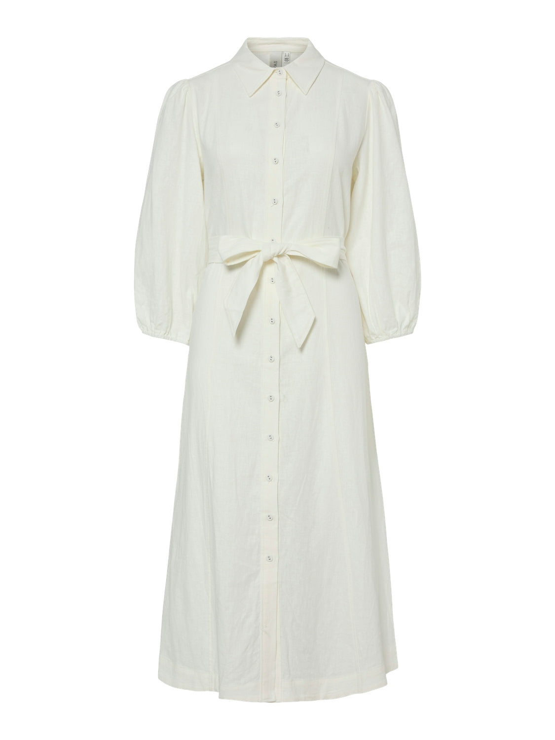 YASFLAXY 3/4 linen shirt dress