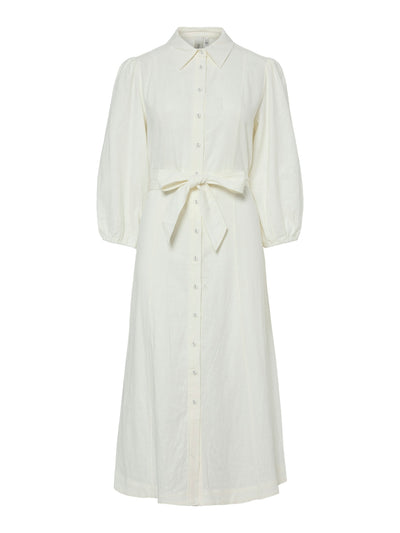 YASFLAXY 3/4 linen shirt dress