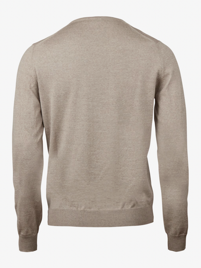 Sweater Knitted Crew Neck Merino Wool