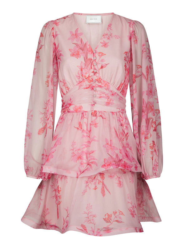 Rivana Print Chiffon Dress