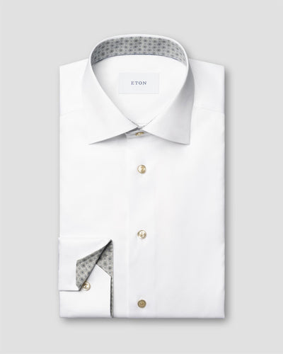 Medallion Effect Signature Twill Shirt Slim fit