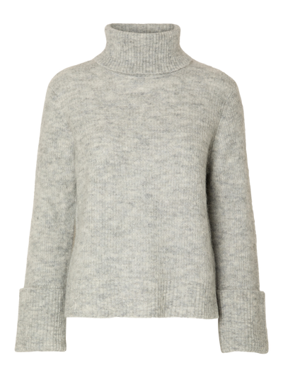 Slfsia ras LS knit rollneck