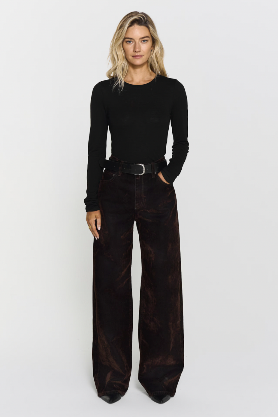 Turid flokkede denim jeans