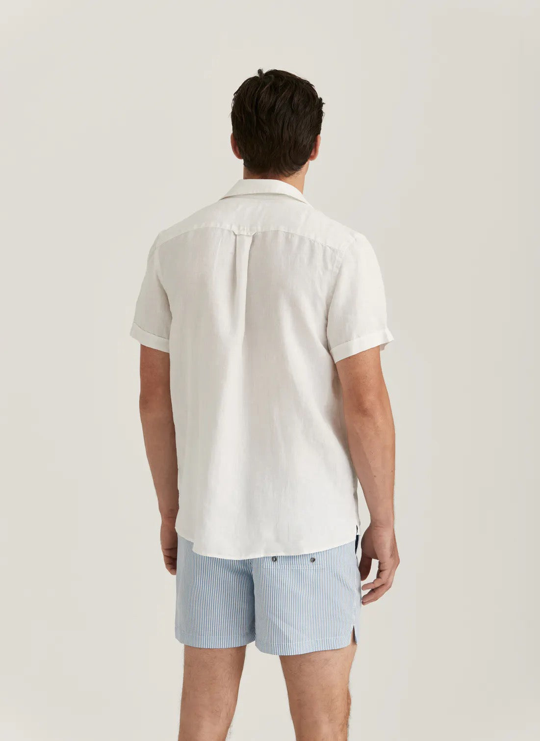 SHORT SLEEVE LINEN SHIRT-CLASSIC FIT