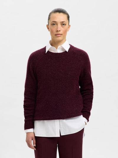 Slflulu Ls Knit O-Neck