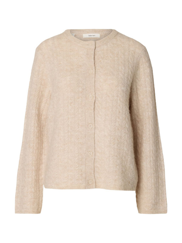 Slwlulu New Ls Knit Cable Cardigan