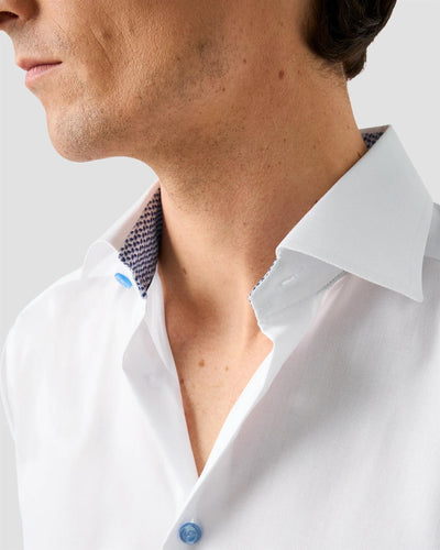 Solid signature twill geometric effect shirt