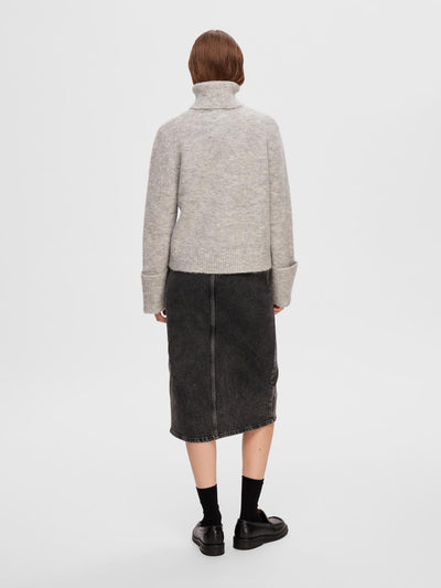 Slfsia ras LS knit rollneck