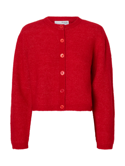 Slfsia Ras Ls Knit Cropped Cardigan