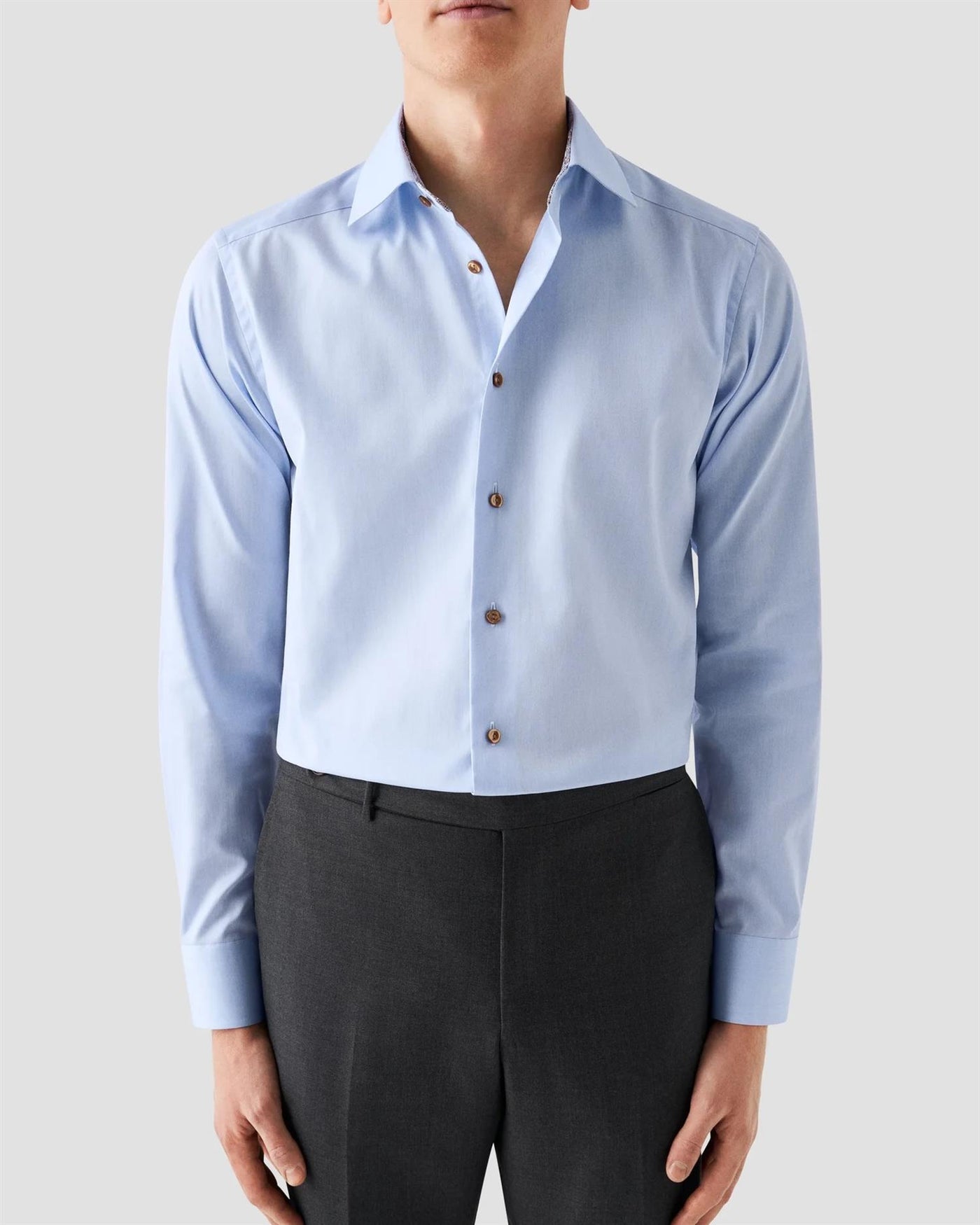 Light blue Signature Twill Shirt - Contemporary fit