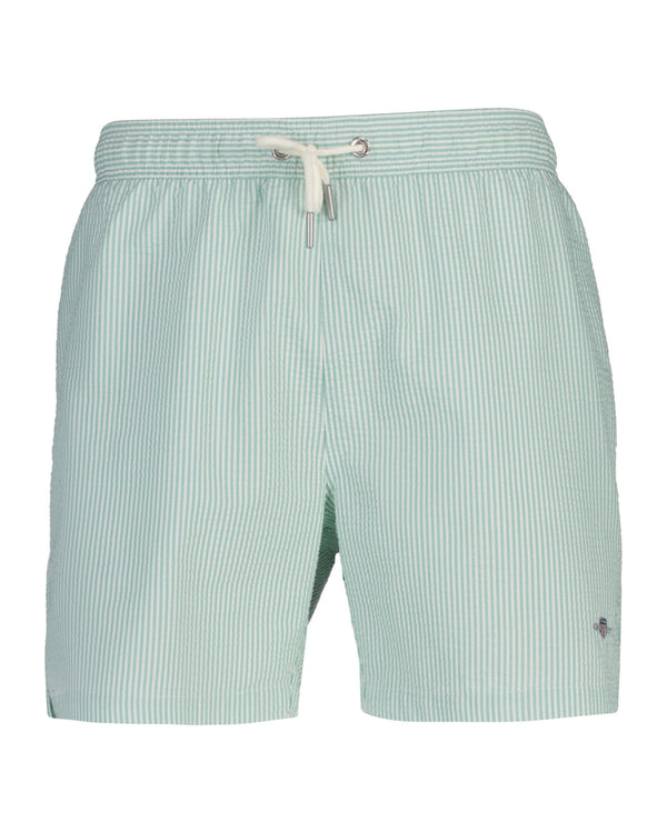 Striper Seersucker Swim Shorts