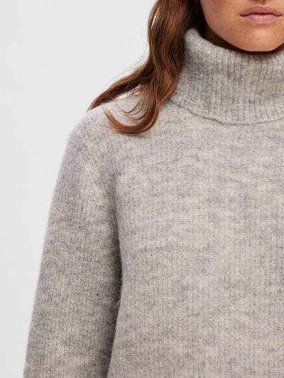 Slfsia ras LS knit rollneck