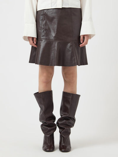 Yascolly Mw Naplon Leather Skirt