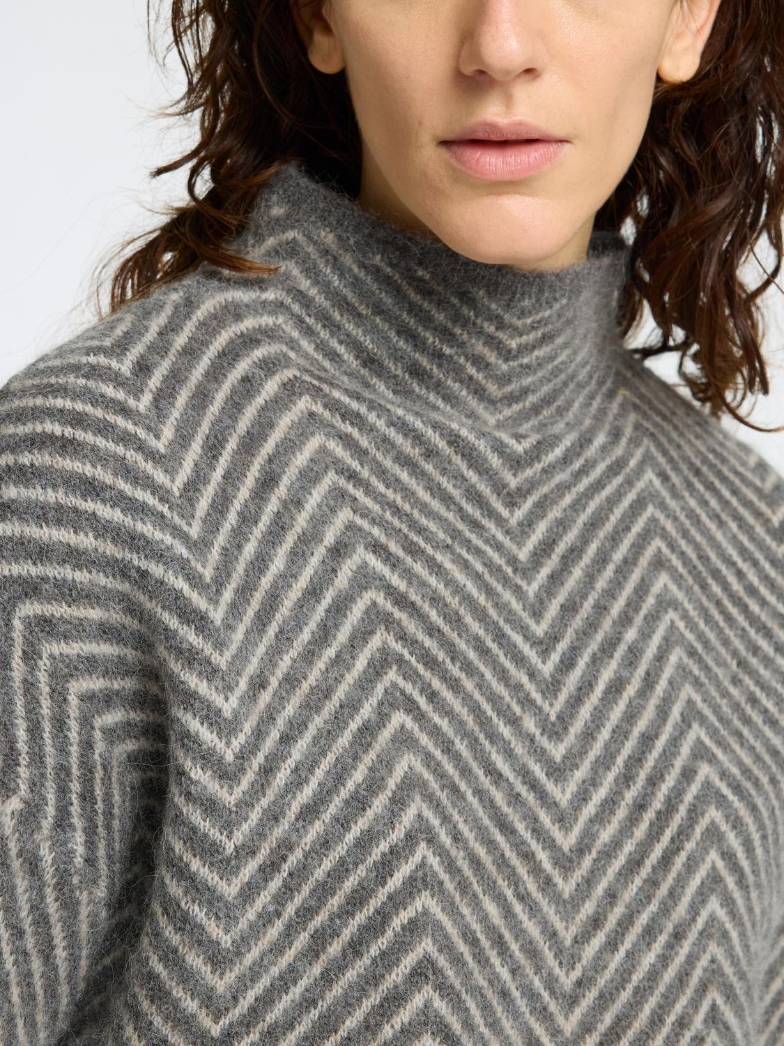 Slflulu Ls Herringbone Knit High Neck