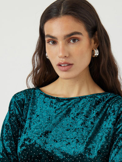 Yastillia Ls Velvet Long Dress