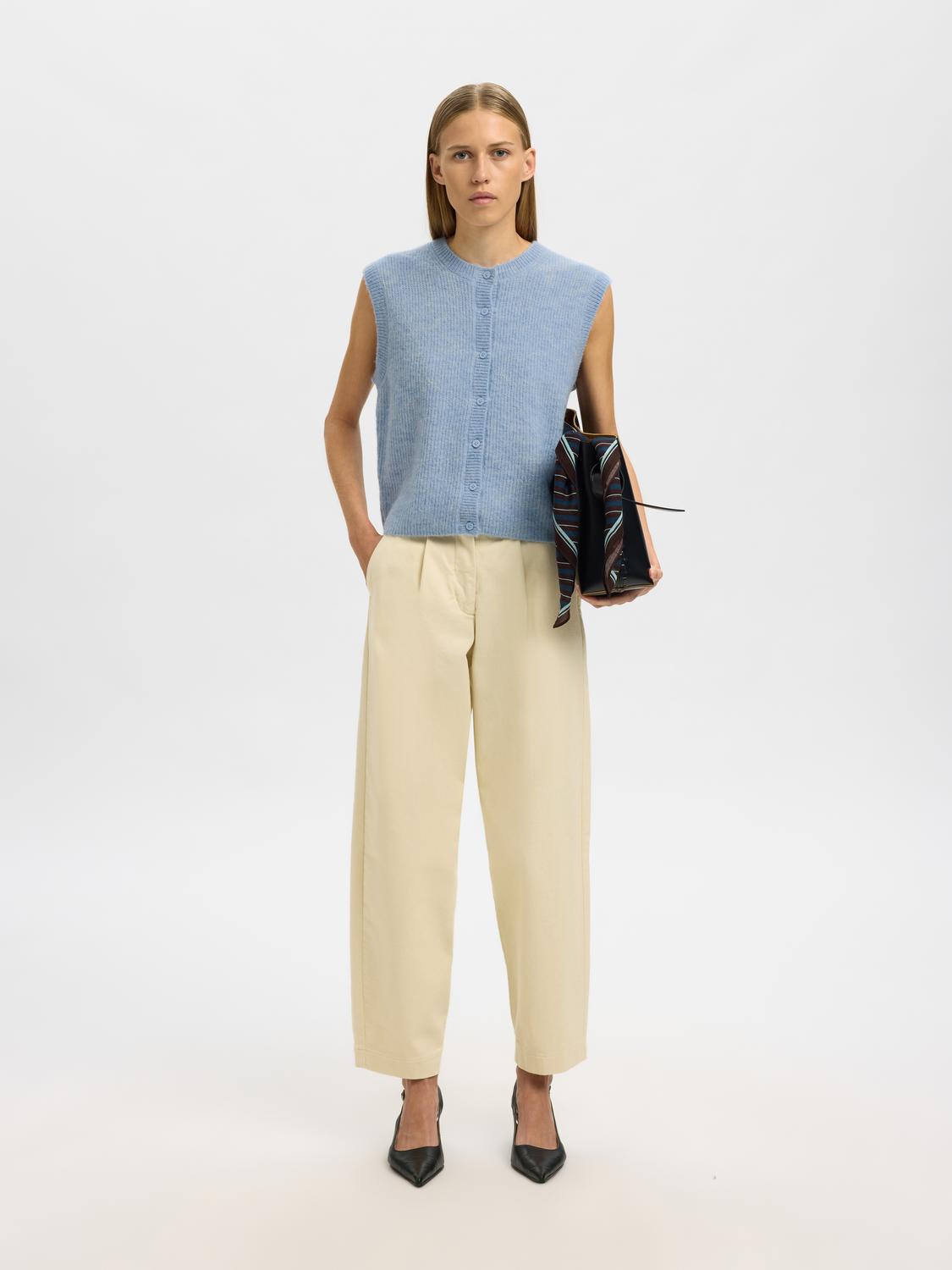 Slflulu Sl Button O-Neck Vest