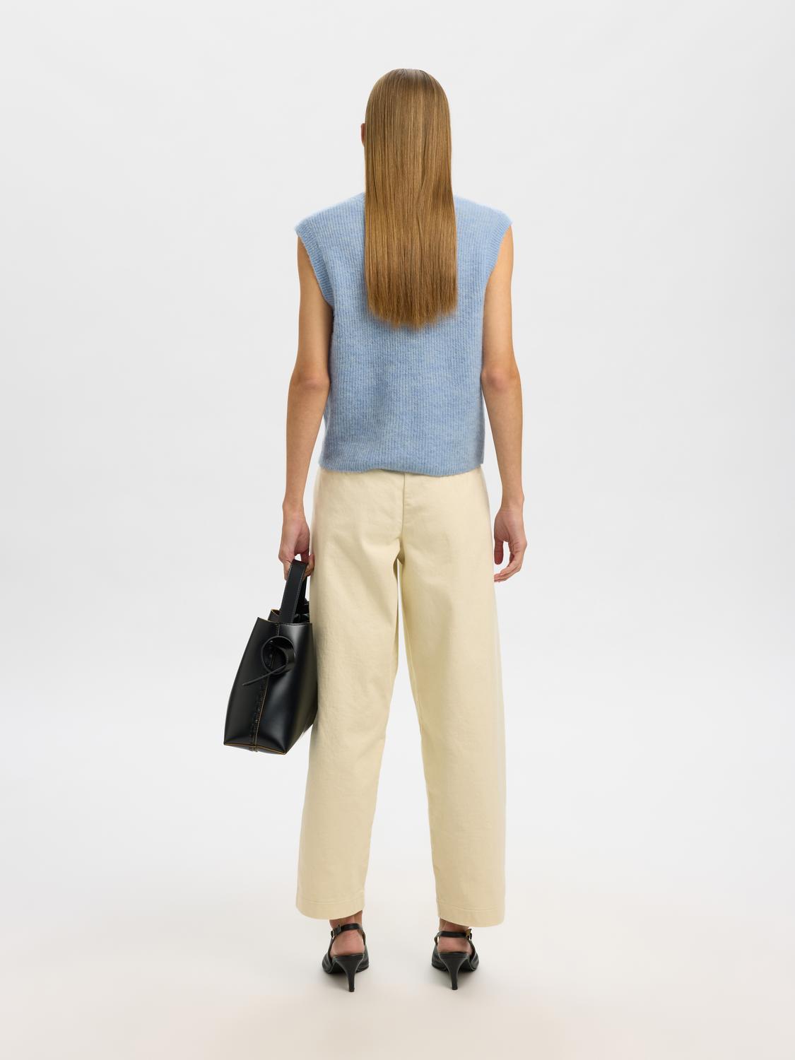 Slflulu Sl Button O-Neck Vest