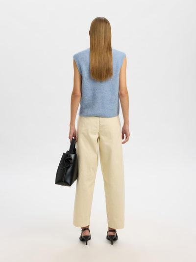 Slflulu Sl Button O-Neck Vest