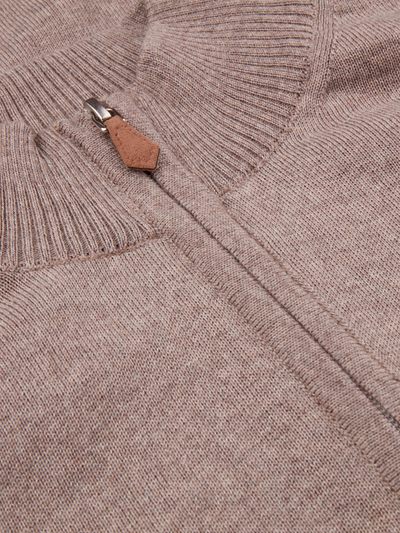 Sweater Knitted Half Zip Merino Wool