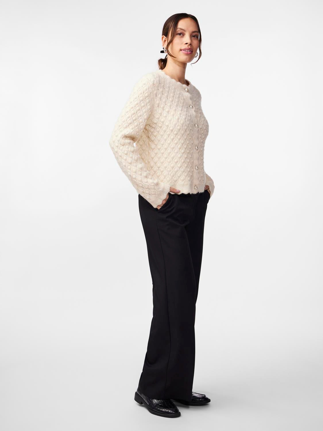 Yasbubble Ls Knit Cardigan  S.