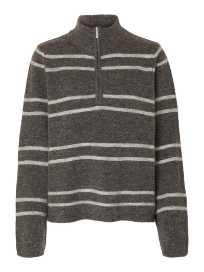 Slflulu Ls Knit Half Zip