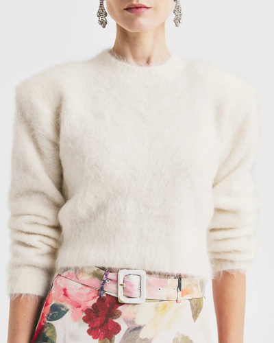Hairy Knit Fitted Sweater