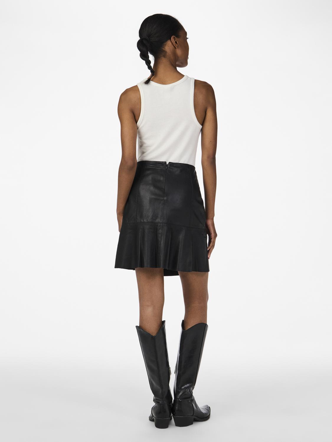 Yascolly Mw Naplon Leather Skirt