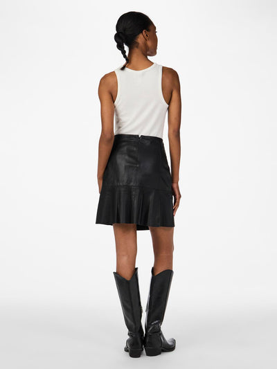 Yascolly Mw Naplon Leather Skirt
