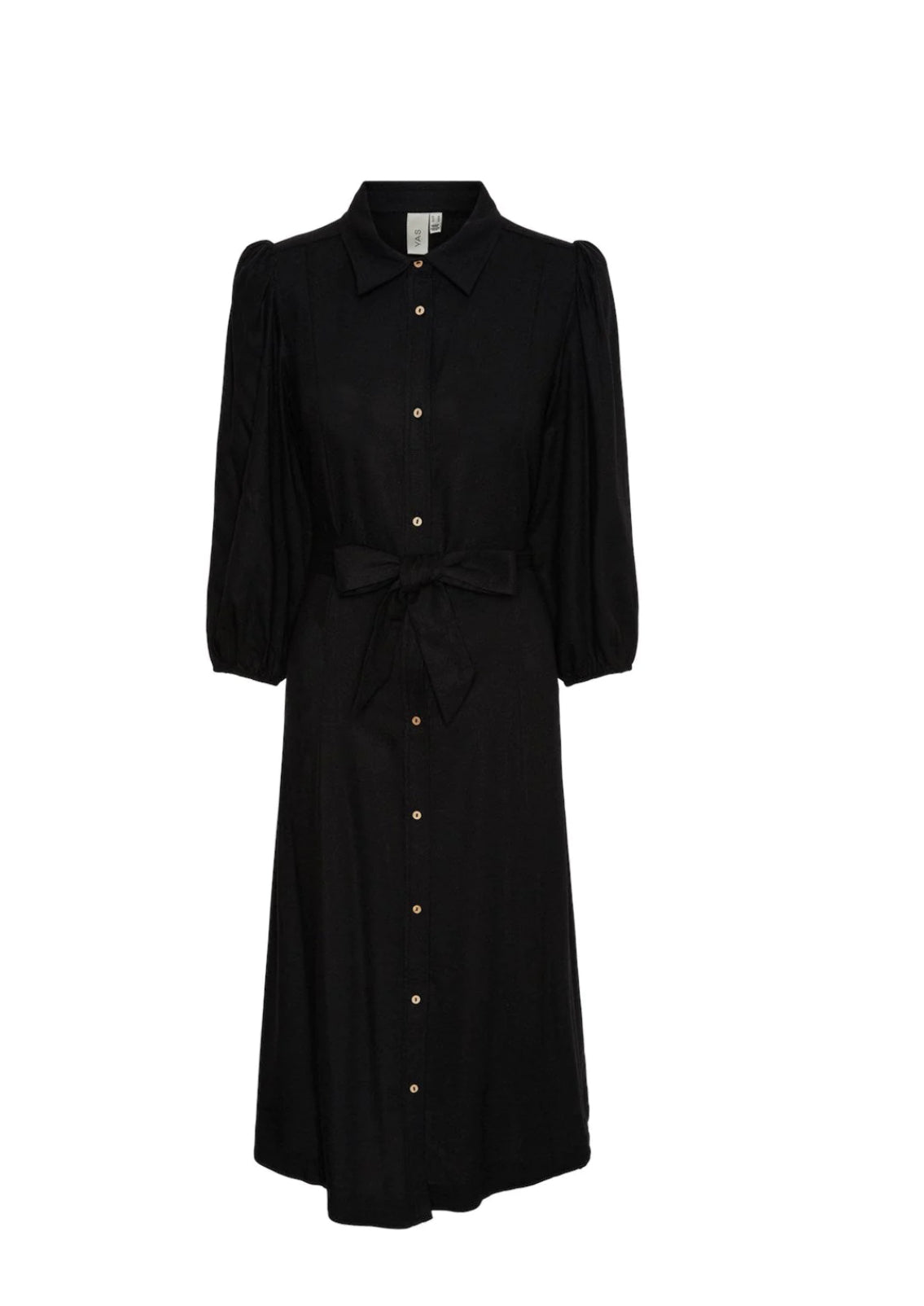 YASFLAXY 3/4 linen shirt dress