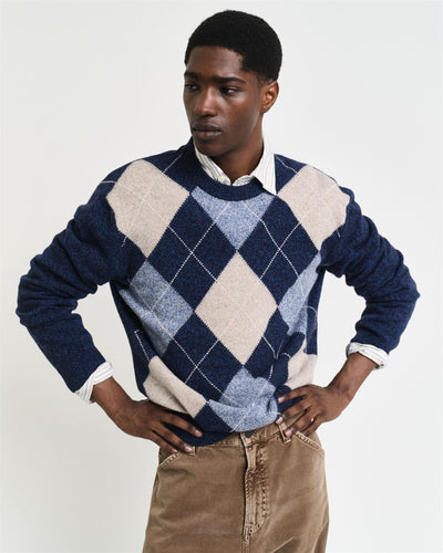 Argyle c-neck