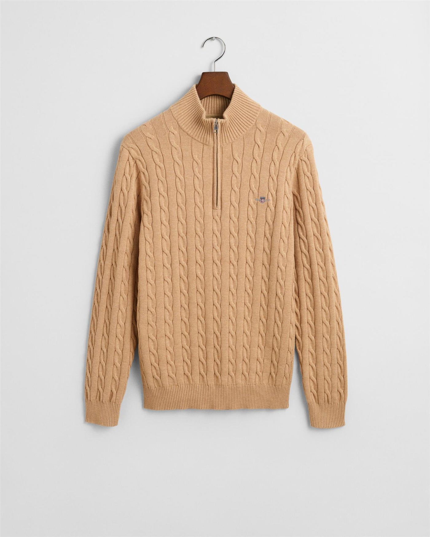 Cotton cable half zip