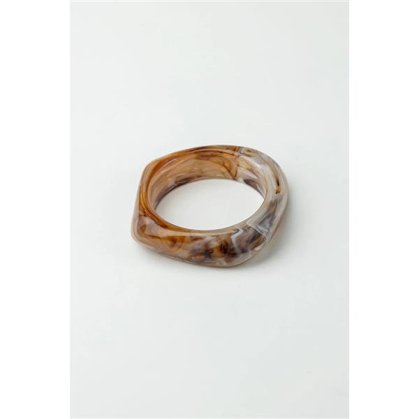 Big square bracelet brown