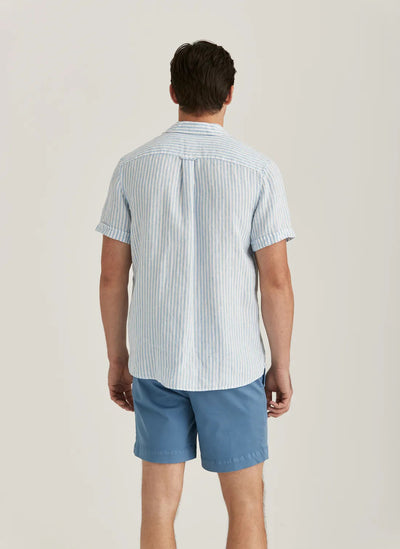 SHORT SLEEVE LINEN SHIRT-CLASSIC FIT