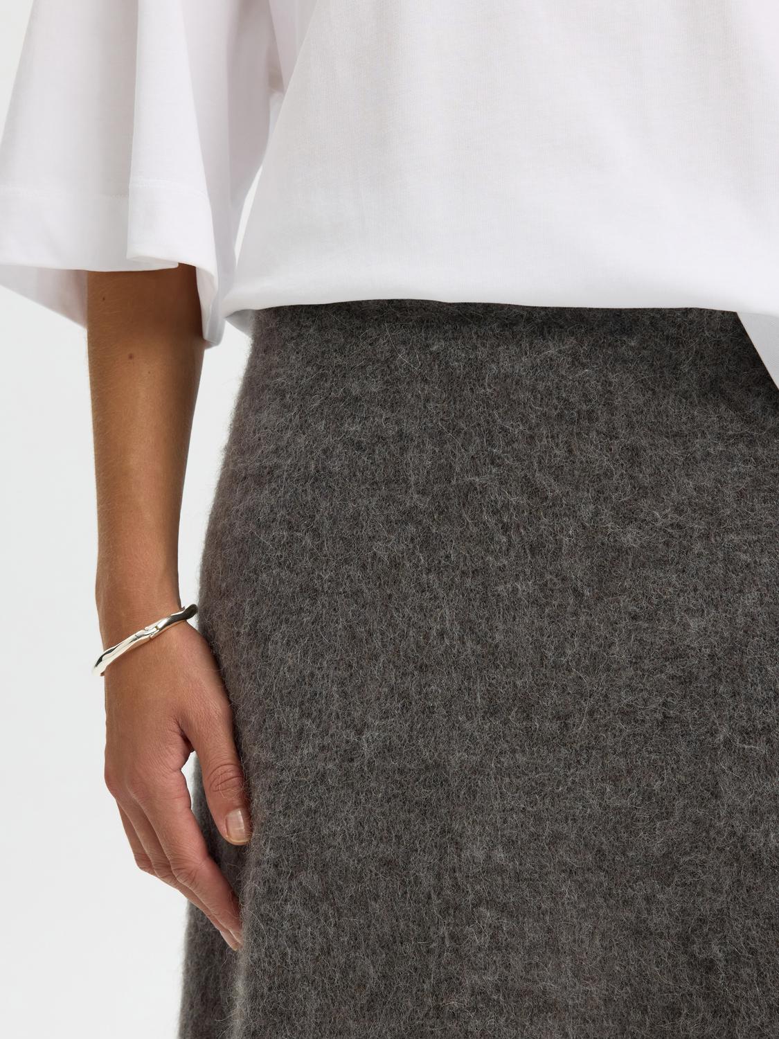 Slflulu Brushed Hw Knit Skirt