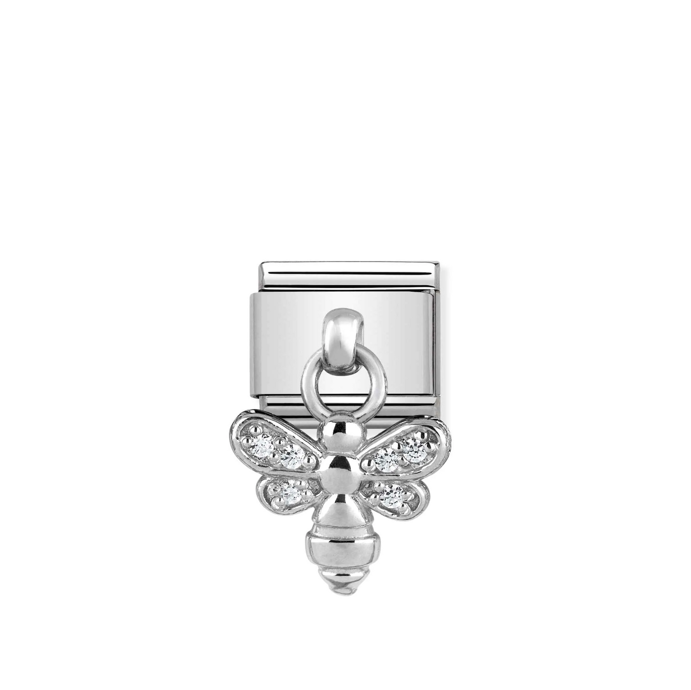 Charm Silver Bee