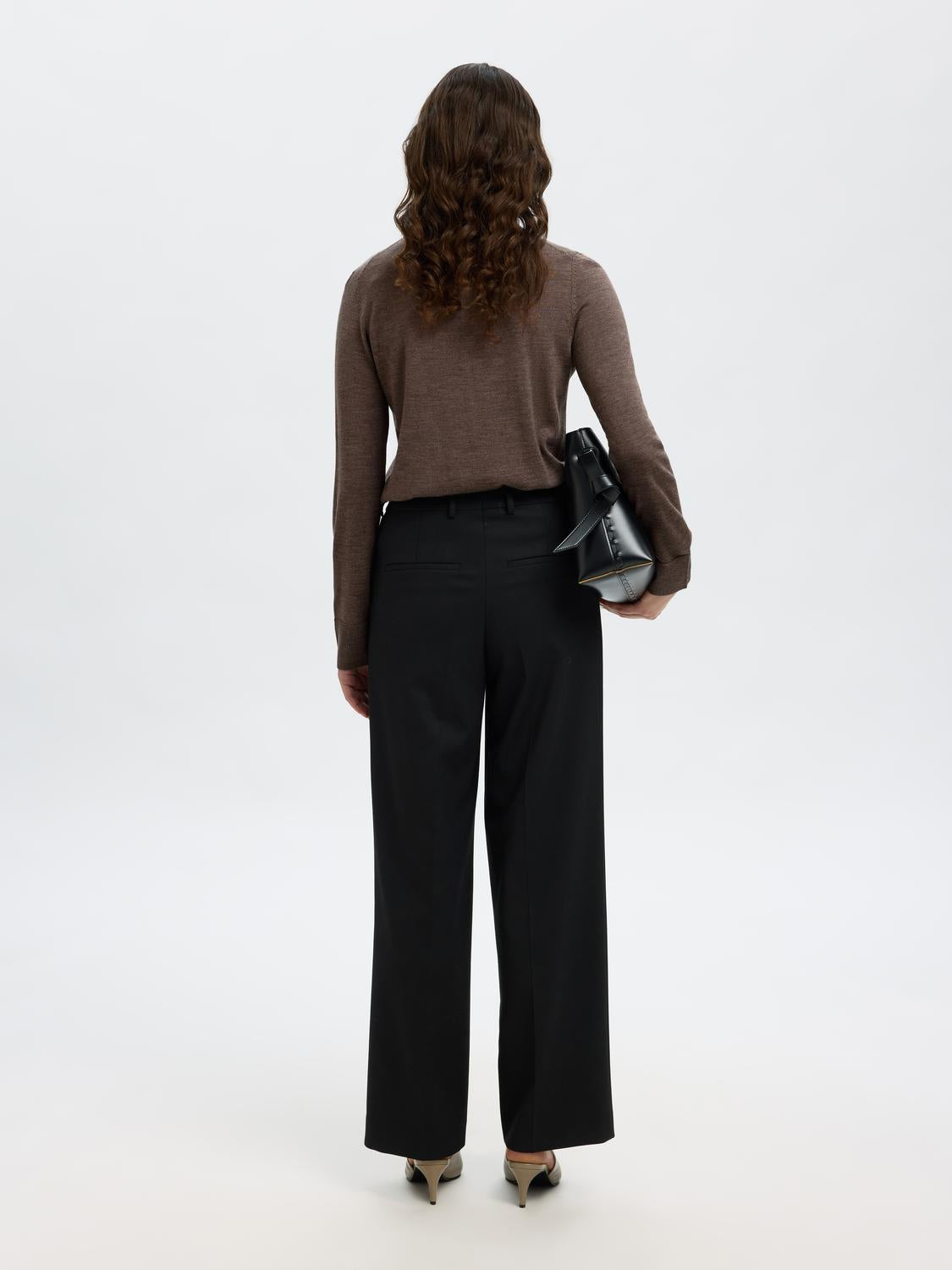 Slfthea Ls Knit Merino Collar Neck