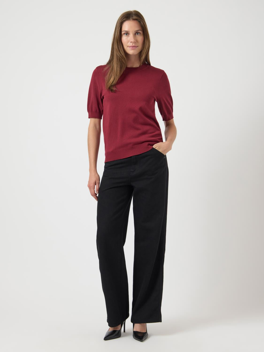 Yaslena Ss Knit Pullover