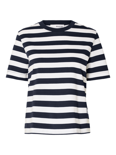 SLFESSENTIAL SS STRIPED BOXY TEE