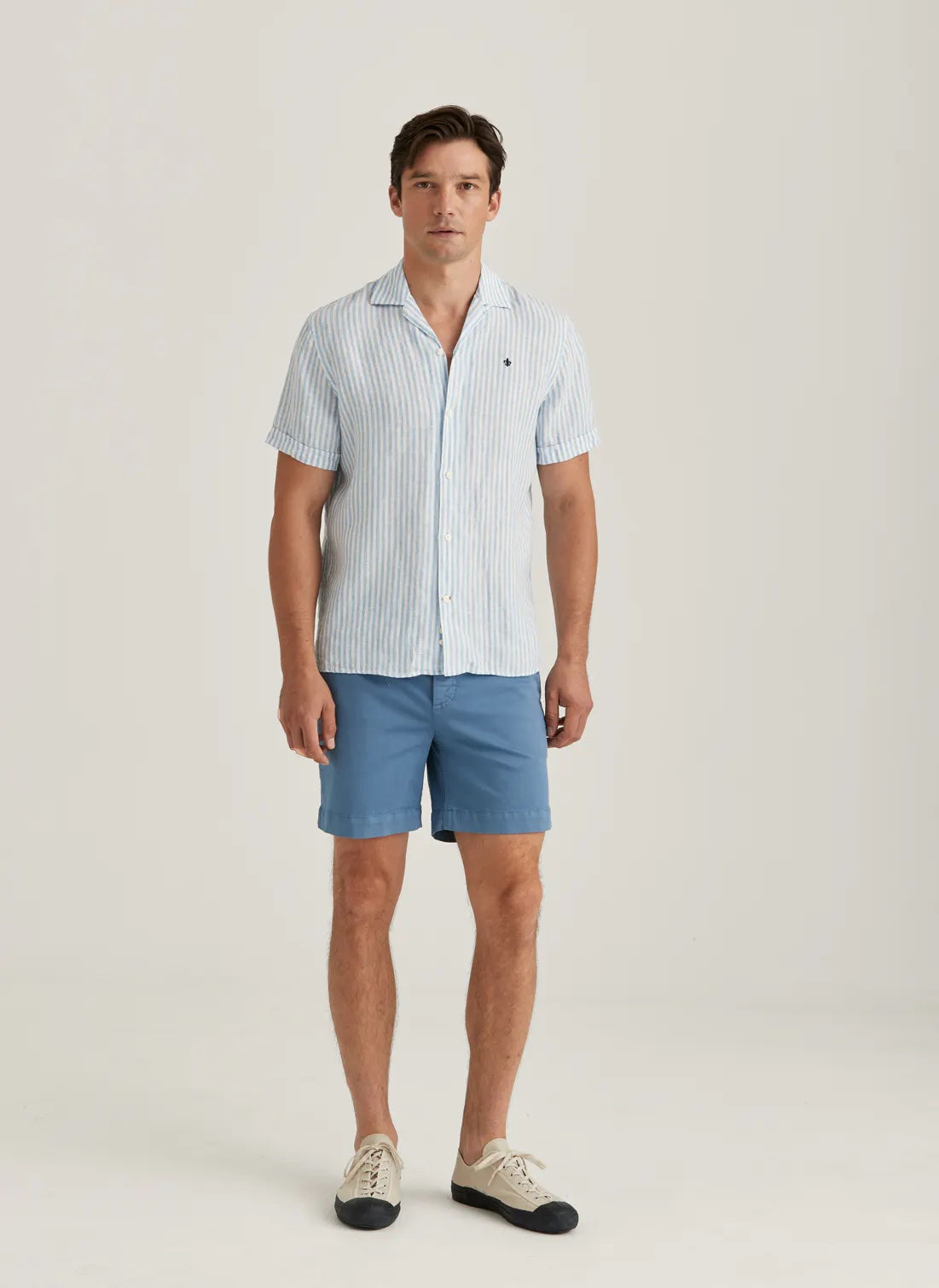 SHORT SLEEVE LINEN SHIRT-CLASSIC FIT