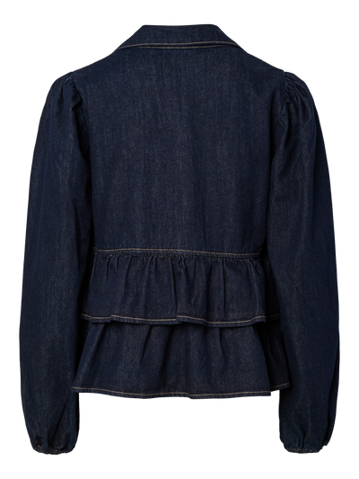Yascelina Ls Denim Tie Top