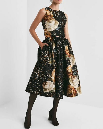 Taffeta Midi Dress