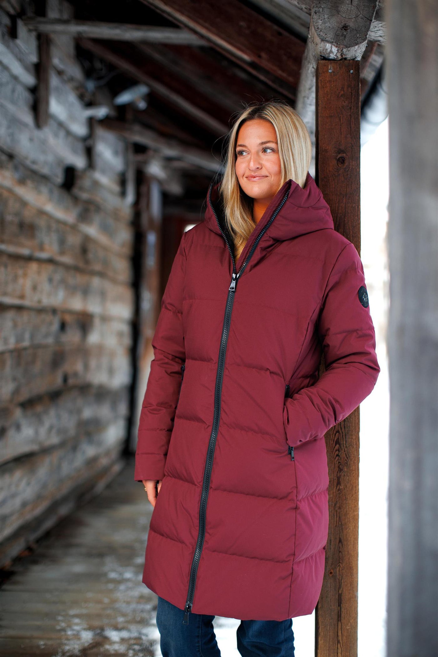 Ladies down jacket