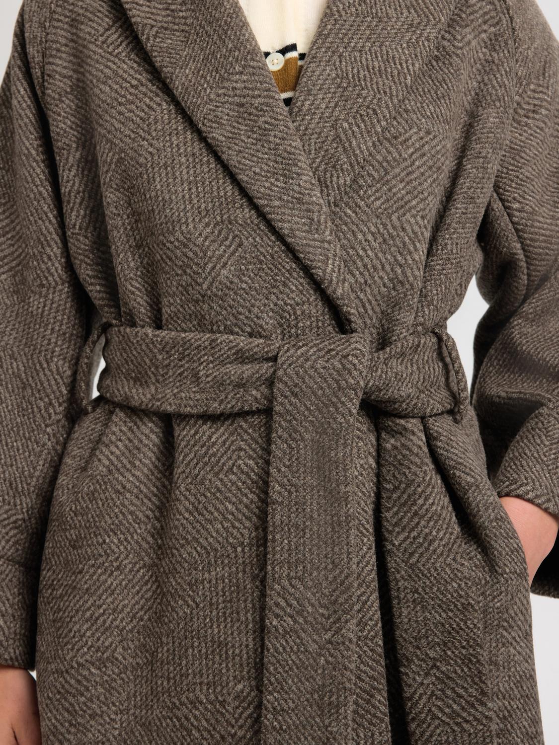 Slfida 7/8 Sleeve Wool Blend Coat