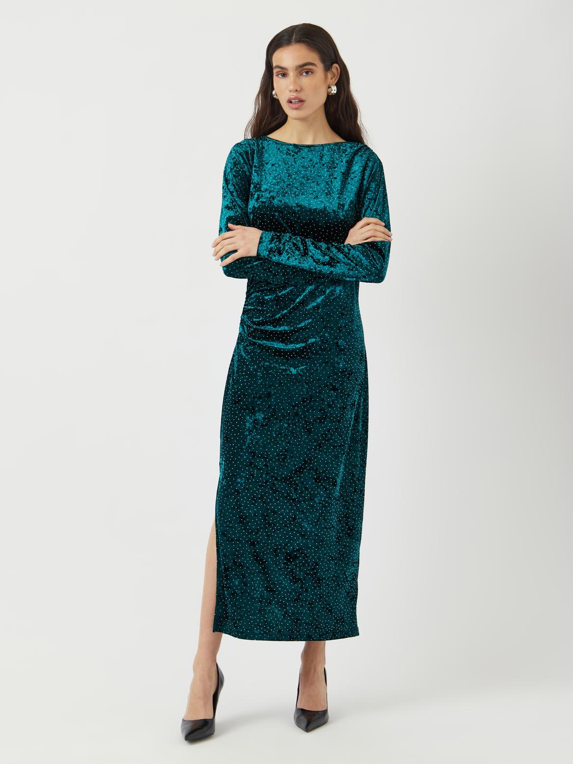 Yastillia Ls Velvet Long Dress