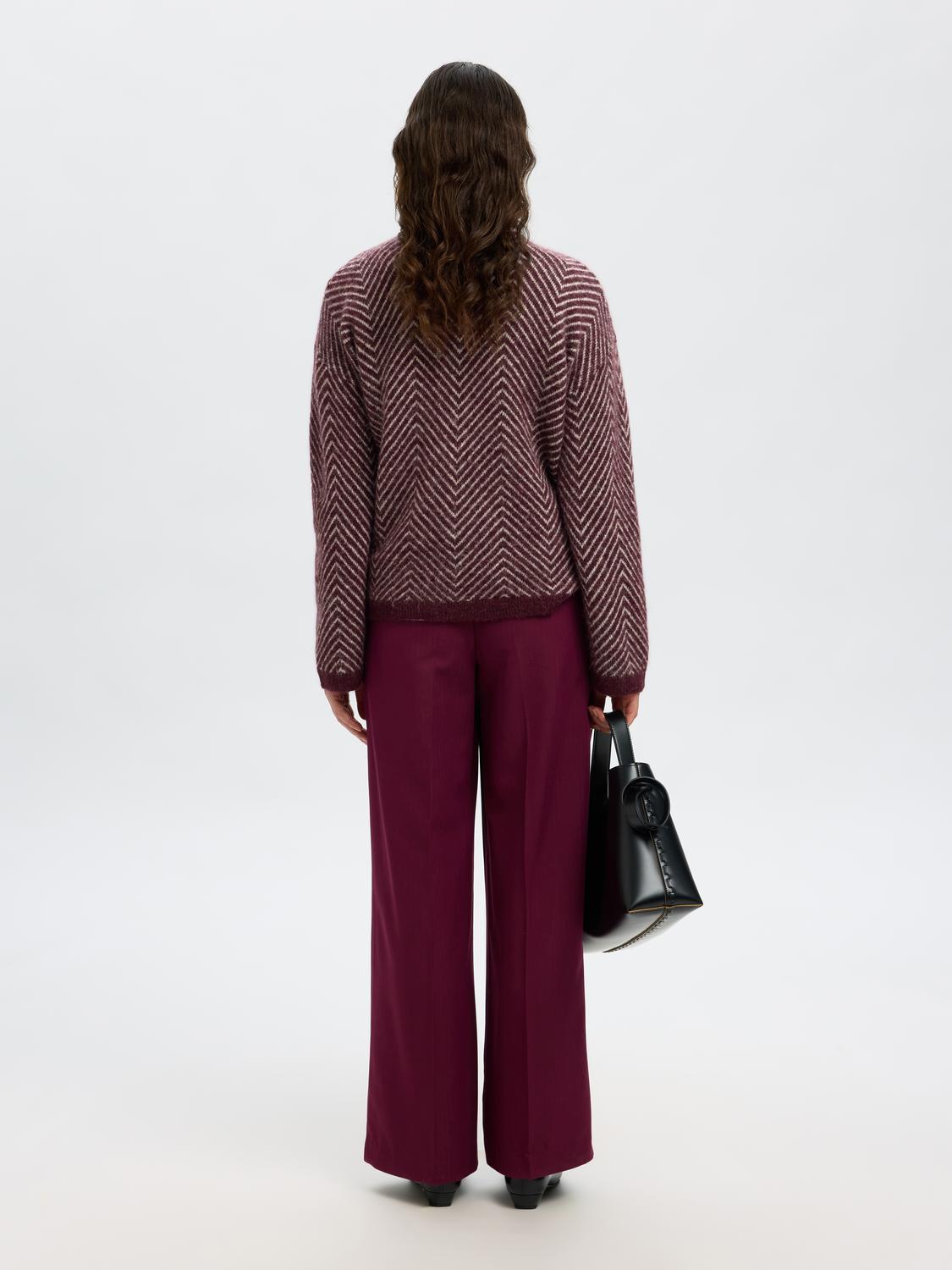 Slflulu Ls Herringbone Knit High Neck