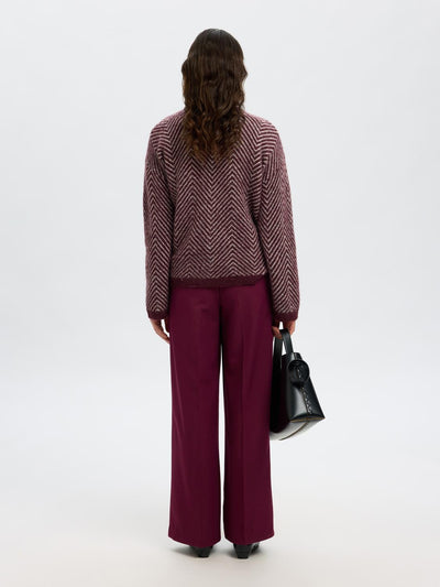 Slflulu Ls Herringbone Knit High Neck