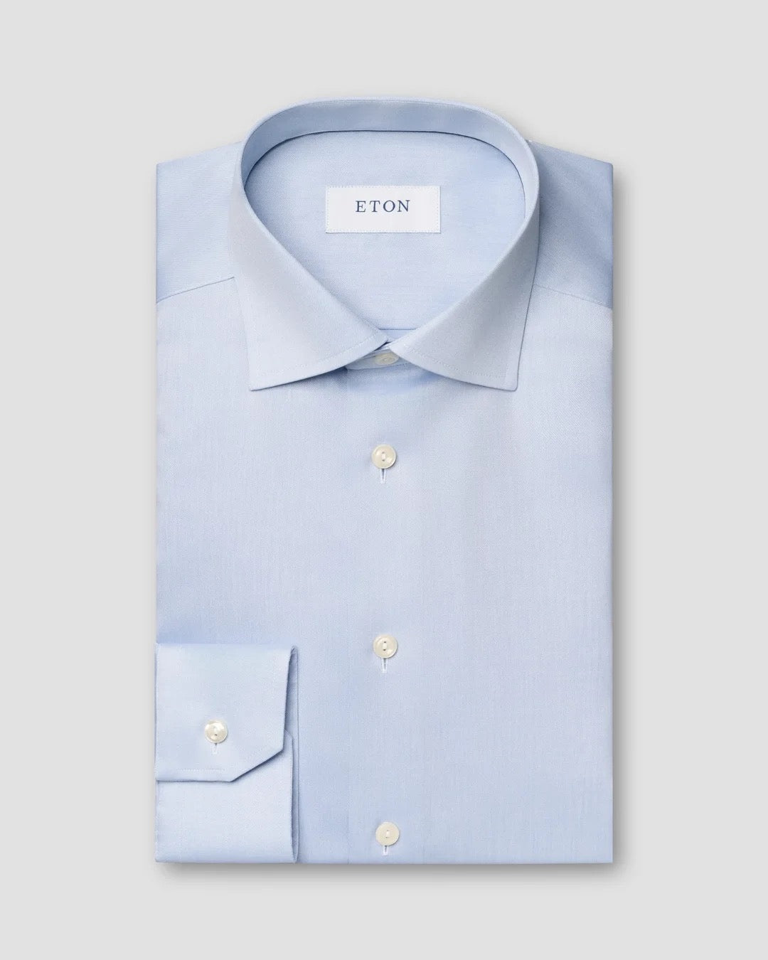 Light Blue Signature Twill Shirt - Slim fit