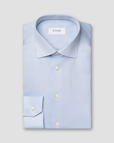 Light Blue Signature Twill Shirt - Slim fit