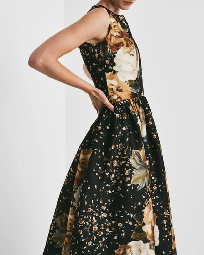 Taffeta Midi Dress