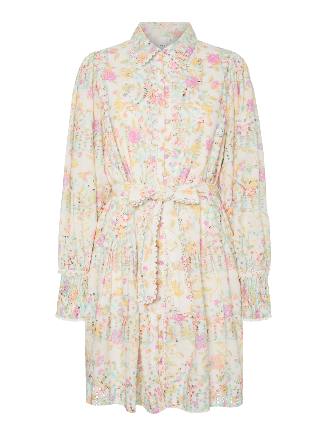 YASMELLIA LS EMBROIDERED DRESS S.